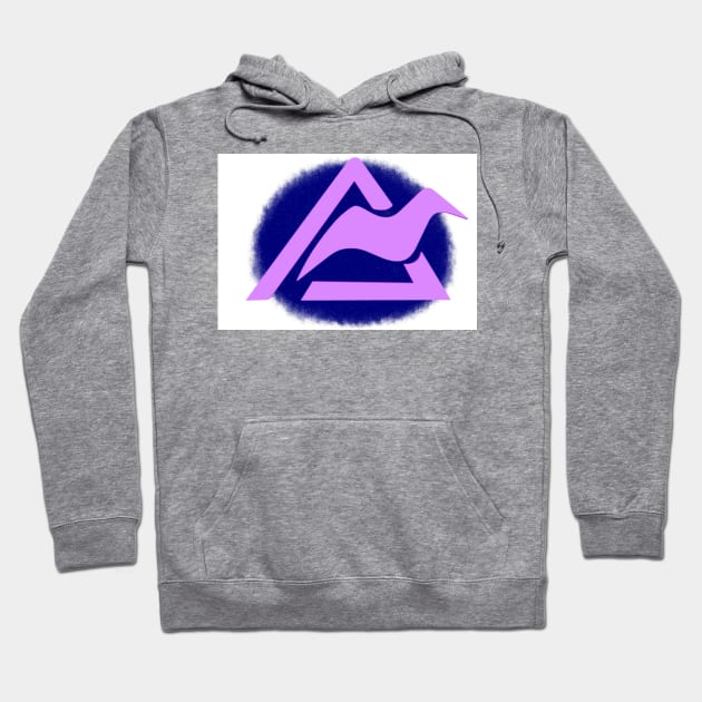 Aurora Mountain Symbol Hoodie by RockyHay